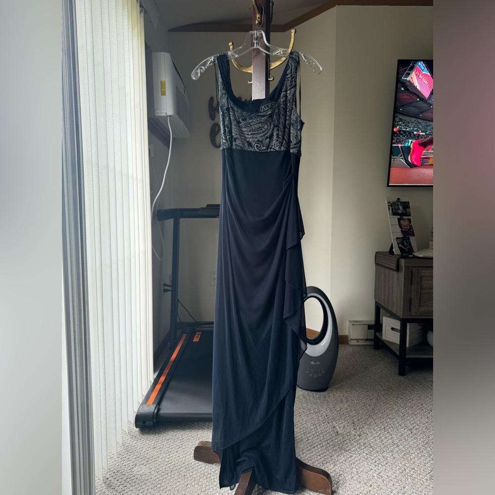 Formal navy sparkle dress with jacket
